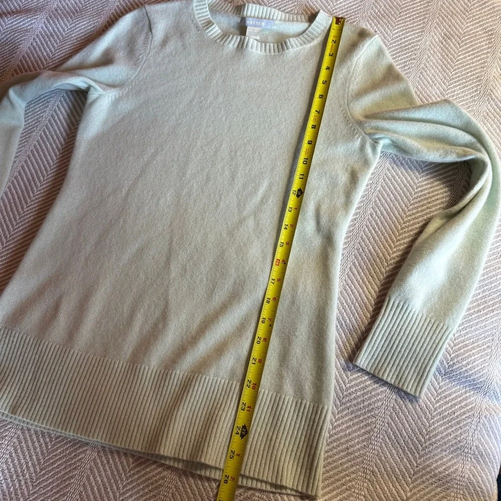 Hayden Cashmere Sweater Womens Small Mint Green Crew Neck Long Sleeve Pullover‎